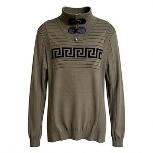 LCR Black Edition Mens Olive Green Knit Sweater Size XL Streetwear